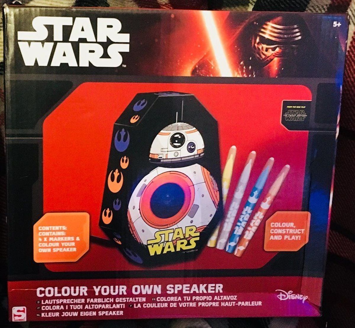 Star Wars Kleur je eigen Speaker BB8 – 28x16x5cm | Maak je eigen Box Kleur set